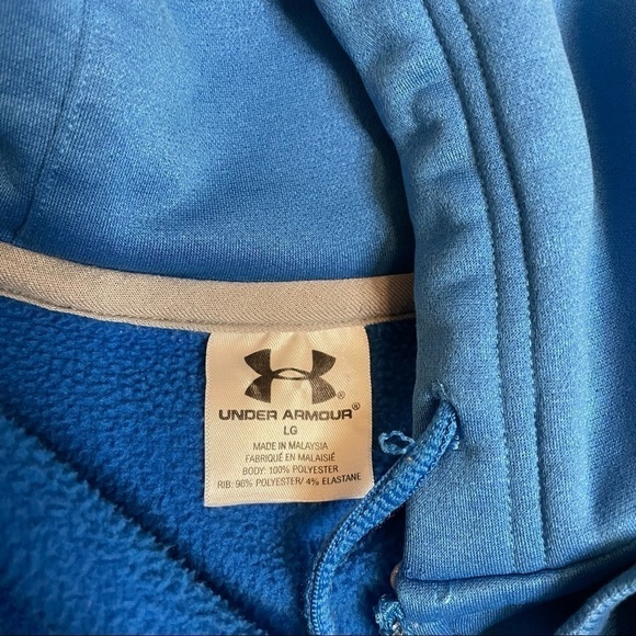 Under Armour Blue Full Zip Hoodie Size Large - Picture 3 of 4